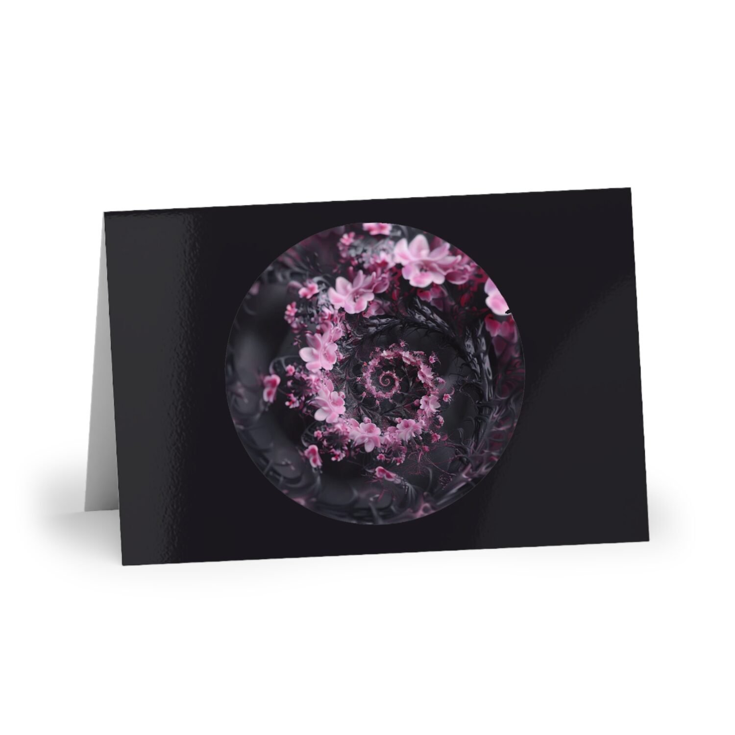 Elegant Floral Spiral Greeting Cards - Image 4