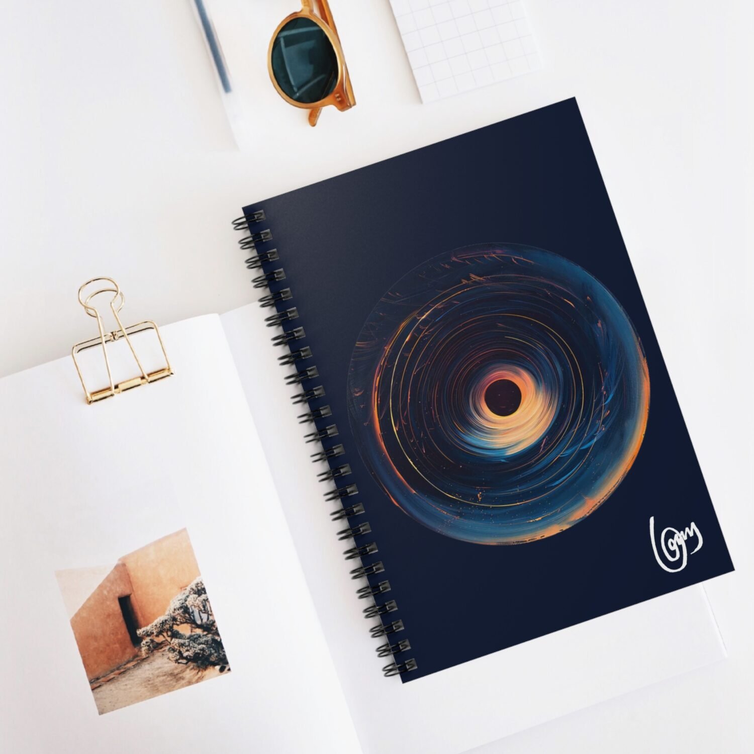 Cosmic Spiral Notebook - Ruled Line, Artistic Journal, Unique Diary, Galaxy-Themed Stationery, Creative Gift, Writing Companion
